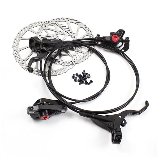 Clarks Cycle Systems M2 Hydraulic Disc Brake Set, Including Rotors, Olives, IS Mounts, Black, 160/160mm