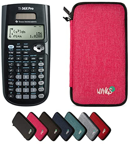 TI-36X Pro MultiView inkl. WYNGS Schutztasche Pink - Wissenschaftlicher Taschenrechner - Basic Set