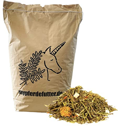 mypferdefutter Pferdemüsli getreidefrei mit Brennnesseln und Schwarzkümmel - 12kg - 100% Natur PUR ohne Zusätze und Melasse - besonders schmackhaftes Pferdefutter