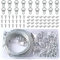 Câble métallique 0.7mm en acier inoxydable, câble métallique 30M, Câble en inoxydable, câble en acier avec anneau en D, crochets et vis de suspension pour cadre photo.