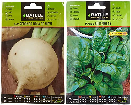 Semillas Batlle Nabo BOLA DE NIEVE & Espinaca BUTTERFLAY