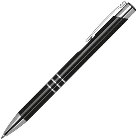 Kugelschreiber aus Metall / vollfarbig lackiert / Farbe: schwarz (matt)
