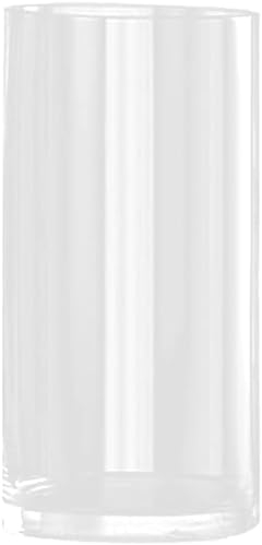 LOMUG Vaso a cilindro, grande, in vetro, trasparente, decorativo, rotondo, moderno, grande, per casa, ufficio, matrimonio, decorazione da tavolo (diametro 15 cm, alto 30 cm)