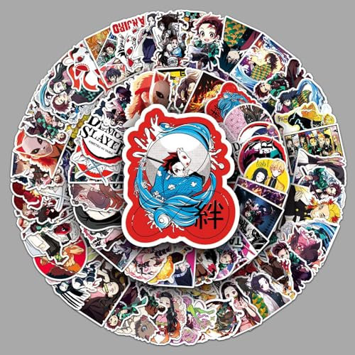 Anime und Coole Aufkleber 100 Stück | Aufkleber für Erwachsene, Auto, Laptop, Wasserflaschen, Aufkleber für Teenager, niedliche Aufkleber