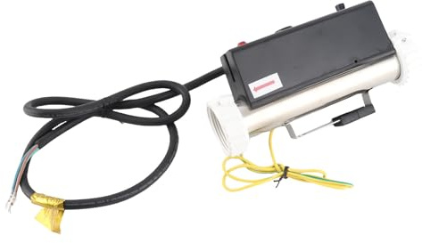Phefop Riscaldatore per Piscina, Riscaldatore Elettrico per Vasca Idromassaggio con Controllo della Temperatura e Interruttore di Protezione per Alta Temperatura, per Vasca (3KW)