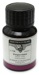 Rohrer + Klingner Zeichentusche - 738 Purpurviolett, 50 ml