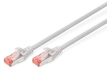 DIGITUS Câble LAN Cat 6 - 1m - RJ45 Câble réseau - S/FTP blindé - Compatible Cat 6A & Cat 7 - Gris