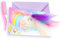 NiLiNo 8X Magische Einhorn Einladungskarten – mit echter, bunter Mähne zum Kämmen & Stylen! Kindergeburtstag Einladungen inkl. Kämme & Umschläge – für Einhorn Party & Mädchen