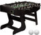 GAMES PLANET Kickertisch „Liverpool“, inkl. 2 Bälle, KLAPPBAR mit Hohlstangen, in 3 Dekoren: Schwarz/Weiß/Soccerprint, Gewicht: 60kg, Tischfussball Tischkicker Klappkicker Jugendkicker