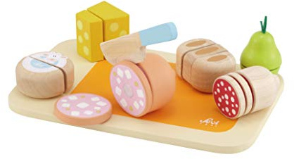 Hachoir Hors-D'Oeuvre | Sevi | Jeux en Bois pour Enfants. Fausse Nourriture à Couper. Méthode créative Montessori | 27x17cm | Jeux d'imitation | modèle 83060