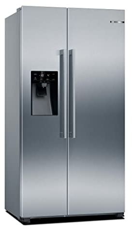 Bosch KAD93AIEP Serie 6 Amerikanischer Side-by-Side Kühlschrank, 178,7 x 90,8 cm, 368L Kühlen + 165L Gefrieren, NoFrost nie wieder abtauen, LED-Beleuchtung gleichmäßige Ausleuchtung