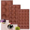 Moldes de Silicona Semiesfera, Juego de Molde Semiesférico, Molde de Media Esfera para Chocolate para Praliné, Tortas, Gelatinas, Mousse de Cúpula de Trufa (6 + 15 + 24 Agujeros, 3 Piezas)