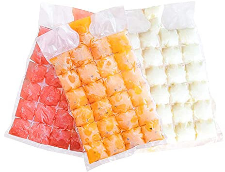 Bolsa de Hielo Bandeja, 1200 Pack Bolsas Para Cubitos de Hielo, Enfriadores y Bolsas de Frío para Hielo, Molde de Cubitos de Hielo para Hacer Cubitos de Hielo o Jugo