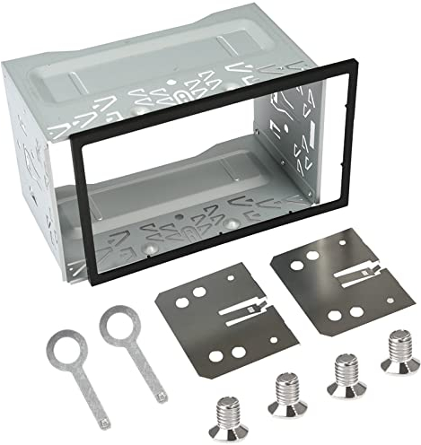 NA Cadre de Montage Autoradio 2 DIN Fente Cadre de Montage d'autoradio, Cadre de Montage en Plastique en Fer, Fente d'installation Kit Montage pour Autoradio, Lecteur DVD de Voiture, Navigation GPS