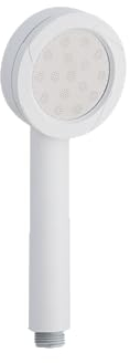 Verosan+ - Doccetta a risparmio energetico, 226 x 85 mm, piastra spray in acciaio inox con 466 fori (bianco opaco)
