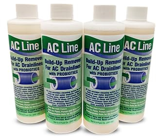 AC Drain Line Cleaner - 4 Pack / 12 Month Supply - Cleans HVAC drain lines, condensate lines, and more