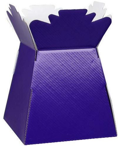 Inerra Florist Boxes Living Vases for Flowers and Bouquet Box Making - Pack of 5 (Purple)