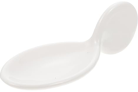 COLLBATH 1pezzi Cucchiaio Ceramica Per Salsa e Cibo Gourmet Design Elegante Per Caviar e Tartufo Nero Utensile Per Ristoranti e Cucine Di Casa Facile Da Pulire e Usare