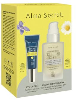 Sérum Facial Antiedad Cellular Recovery 5% Colágeno Q10, Ácido Hialurónico, Ectoína, Ceramidas, Tremella + Contorno Ojos Retinal Hidratante Antiarrugas Anti Bolsas Reafirmante Renovador Vegano