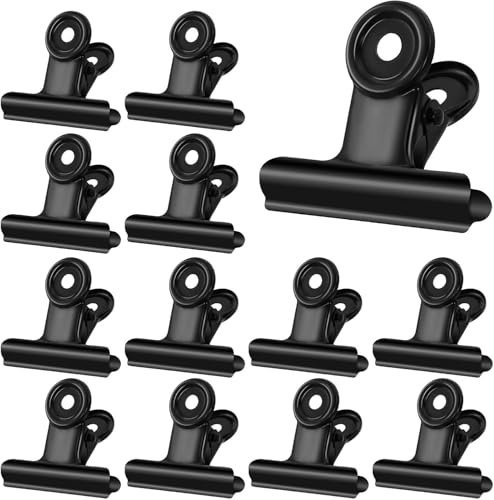 Zhenghebuy Metal Bulldog Clips,20 Pieces 22mm Black Binder Clips,Binder Clips,Mini Picture Small Paper Clamps,Hinge Clips for Food Bags,Pictures,Photos, Art Crafts,Home Office