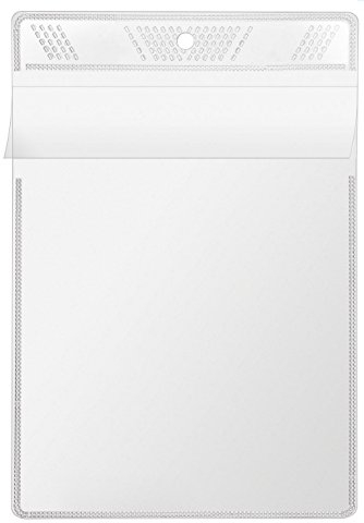 VELOFLEX 3306010 - Sichttasche DIN A6, Schutzhülle, Sichthülle, Aufhängehülle, zum Aufhängen, glasklar, 10 Stück