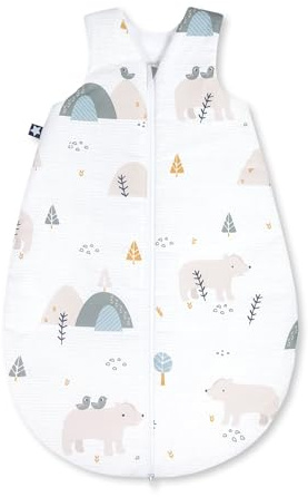 Julius Zöllner Gigoteuse pour bébé toute l'année 100% coton, taille 110, 24-48 mois, standard 100 par Oeko-Tex, fabriqué en Allemagne, Mountain Bear