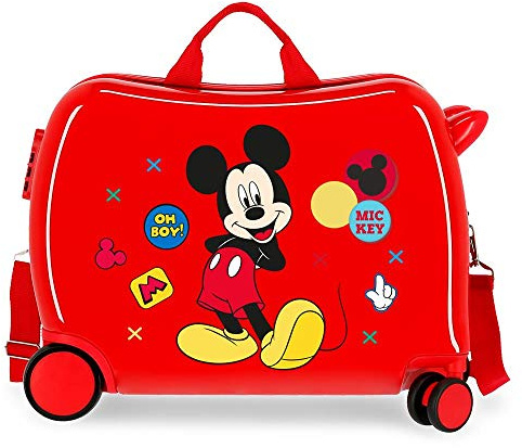 Disney Niños Unisex Maleta Infantil, Rojo, 50x38x20 cms