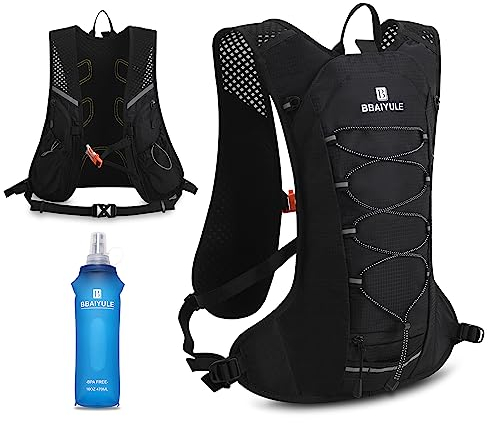 BBAIYULE® Trinkrucksack mit Trinkblase 2L BPA Frei | Laufrucksack Ultraleicht | fahrradrucksack Skifahren Laufen Wandern Radfahren| Rucksack mit Trinksystem | Laufen, Trailrunning Damen Herren