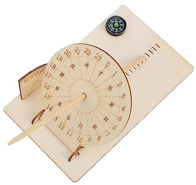Garneck 1satz Holz-sonnenuhr Spielzeug Pädagogisches DIY-Modell Für Und Langlebig Und Sicher Für Unterricht Wissenschaftliches Experiment