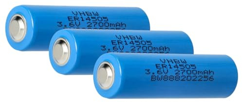 vhbw 3x pila cilindrica al litio ER14505 compatibile con Viessmann Trimatik, Trimatik 2 - Batterie speciali (2700mAh, 3,6V, Li-SOCl2)