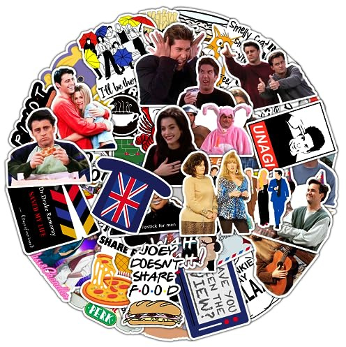 Pacchetto Adesivi per Auto,Adesivo per Friends 50 PCS Adesivi per Laptop per Valigia MacBook Moto Bicicletta Bagaglio Graffiti Patch Skateboard Snowboar Paraurti