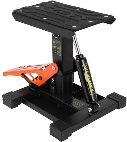 Ponte sollevatore moto, portatile, antiscivolo, da tavolo, con ruote e sistema di smorzamento delle cadute, universale, per dirt bike, pit bike, street bike, enduro e supersport