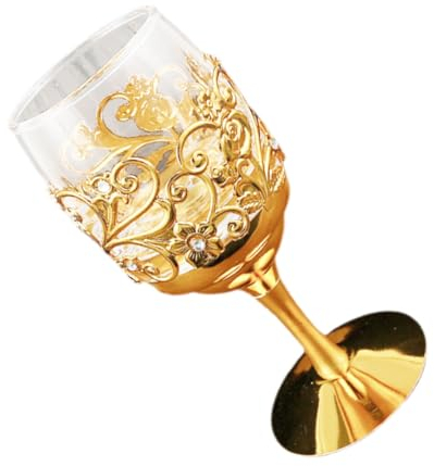 Hoement 1piezas Copa De Creativa De Vaso De Decorativo para Bebidas para Fiestas Color Dorado