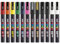 Posca PC-3M Water Based Permanent Marker Paint Art Pen - Professional 12 Pen Set - Extra Black + White
