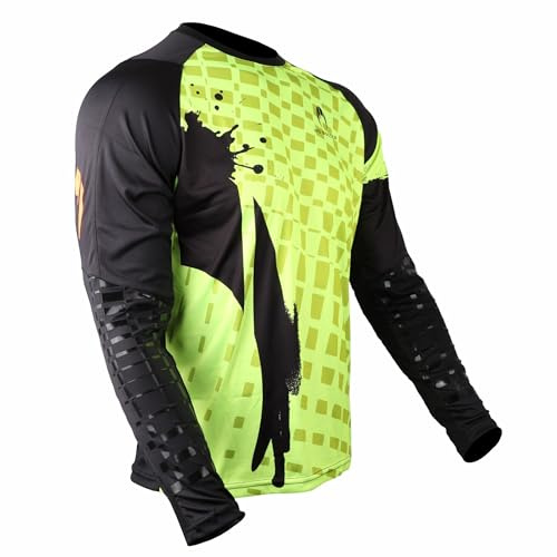 HO Soccer Jersey Adikt PRO Lime Blast - Maglia da Portiere a Maniche Lunghe con Imbottitura, facilita Il Controllo del Pallone, Unisex, Adulti, Lime/Nero, M