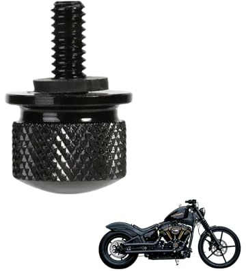 FortuneGlobe motorcykeltillbehör: 2 uppsättningar motorcykelsätesskruvar i aluminium med C-klämmor och räfflade skruvar för säker fastsättning av motorcykelsätet (svart)