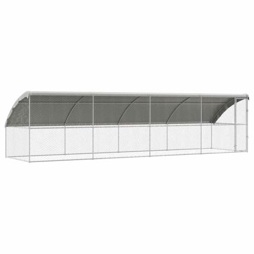 vidaXL Refugio para Perros 4 uds. Plateado 8 x 2 x 2 m