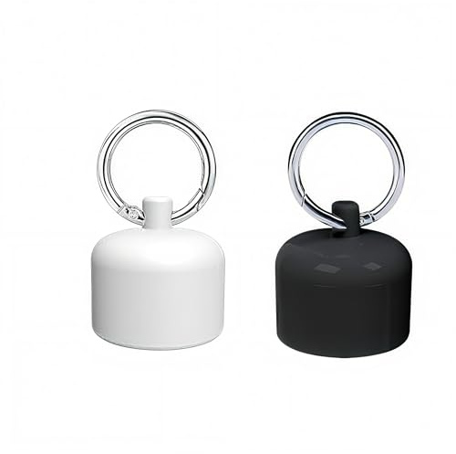 BAISEBAOFU 2 Pcs Portable Ring Storage Box Ring Holder, Travel Jewellery Box with Clasp, Cute Mini Case for Necklaces Rings, Attachable to Bags/Keys