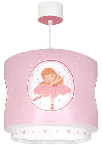 Dalber Lámpara Techo Colgante Infantil Bailarinas Rosa 60912M E27