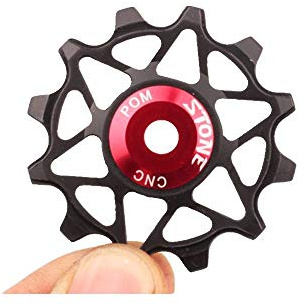 Stone Pom NSK - Schaltrolle hinten, Jockeys MTB Road Bike Wheel Roller, schmaler breiter Deeth Jockey (12T Loch)