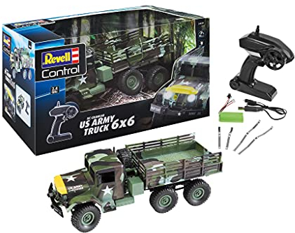 Revell Control 24439 RC Crawler US Army Truck Leaf ferngesteuertes Auto, Camouflage