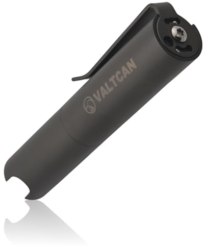 Valtcan Toothpick Holder Titanium Salt Dispenser Canister Keychain Pocket Valt_E3 Portable Design for Travel EDC Ultra Lightweight Reusable Compact & Convenient On-the-Go Metal Case