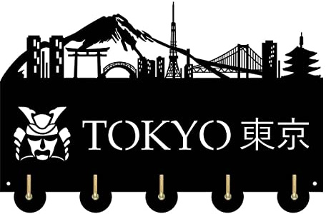 YHFR Tokyo Japon City Attractions Ménage Décor Crochets muraux en bois Cintre Murre Manteau Porte-clés Sacs Vêtements Clés polyvalentes Sacs à main Crochet Cadeau pour Designer