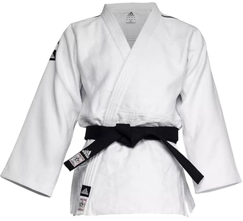 adidas Judo Gi Uniform Suit Jacket, IJF Approved, For Men Women Kids, 750G, Polycotton, Belt Not Included, Slim or Standard Cut, Sizes 155 – 200cm. Note Jacket Only (Standard Fit, 180cm)