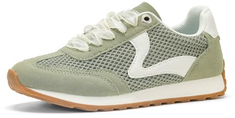 LUCKY STEP Women's Fashion Sneakers Trendy Tennis Shoes Neutral Stylish Retro Trainers Casual Running Walking Shoes