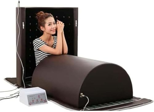 Cupola Della Sauna A Infrarossi Lontani 1200W,Sauna Professionale Extra Large Con Tappetino A Infrarossi,Capsula Sauna Personale Con Cuscino