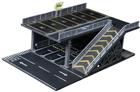 SZLIFE Modello di Auto in Miniatura, Diorama per parcheggio in Scala 1/64, da Collezione, Regalo, Accessorio Fotografico, espositore per Auto Giocattolo, Style a