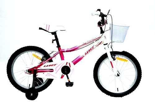 DEPORBIKES Bicicleta 18 Pulgadas niña | Bicicleta niña 6-8 años + Frenos V-Break + Estabilizadores + Cuadro Acero | Segura y Resistente