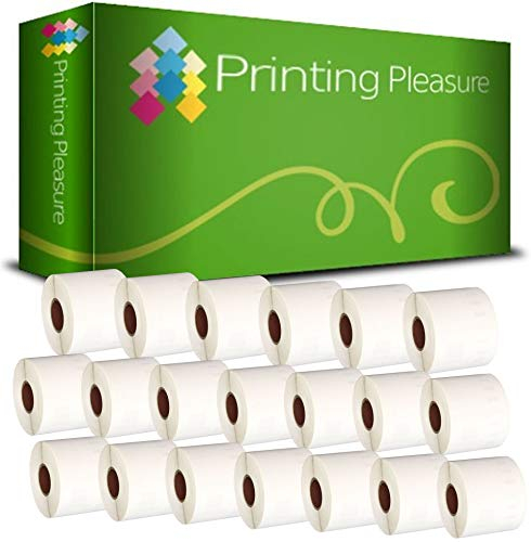 Printing Pleasure 20 x 99014 für LabelWriter & Seiko 54mm x 101mm | 220 Stück | Versand-Etiketten | Namensschild-Etiketten, 99014 (54mm x 101mm), 99014 54mm x 101mm, 20x etikettenrolle