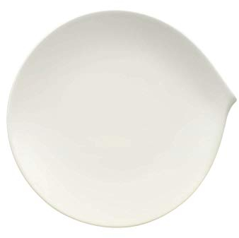Villeroy & Boch Flow Assiette petit-déjeuner, 23 x 22 cm, Porcelaine Premium, Blanc